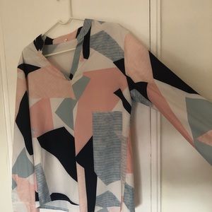 Geometric pattern blouse